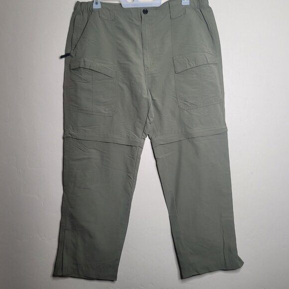 World Wide Sport Mens Convertable Pants Shorts XL 40.5 x 29.5 x 13 OD Green - Picture 1 of 10